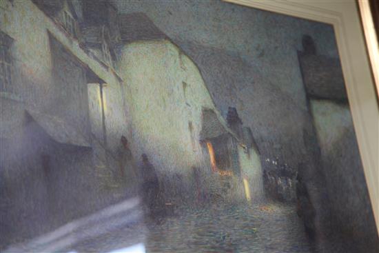Herbert Edward Butler (1861-1931) Street scene, Polperro 20.5 x 29in.